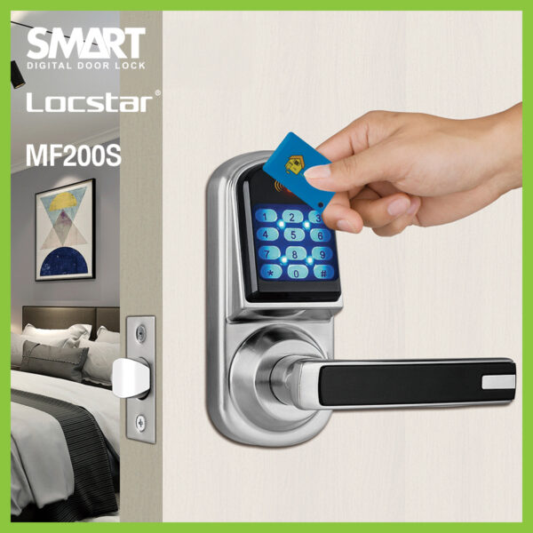 Smart Digital Lock รุ่น MF200S กลอนดิจิตอล เปลี่ยนแทนลูกบิด รหัส การ์ด - Image 4