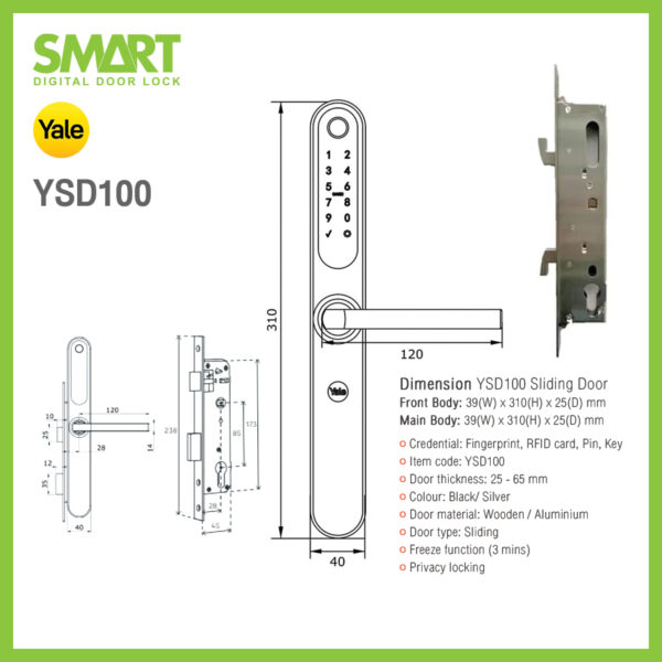 Smart Digital Lock Yale YSD100 - Image 7