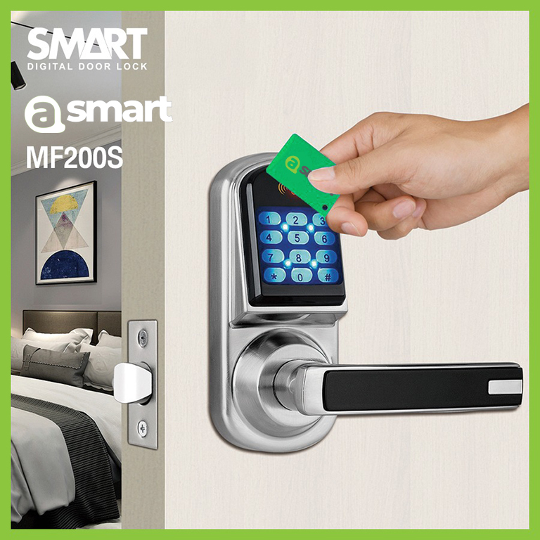 Smart Digital Lock รุ่น MF200S กลอนดิจิตอล เปลี่ยนแทนลูกบิด รหัส การ์ด - Image 2