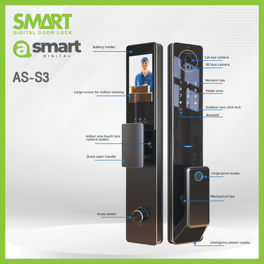 Smart Digital Lock A Smart รุ่น AS-S3 - Image 3