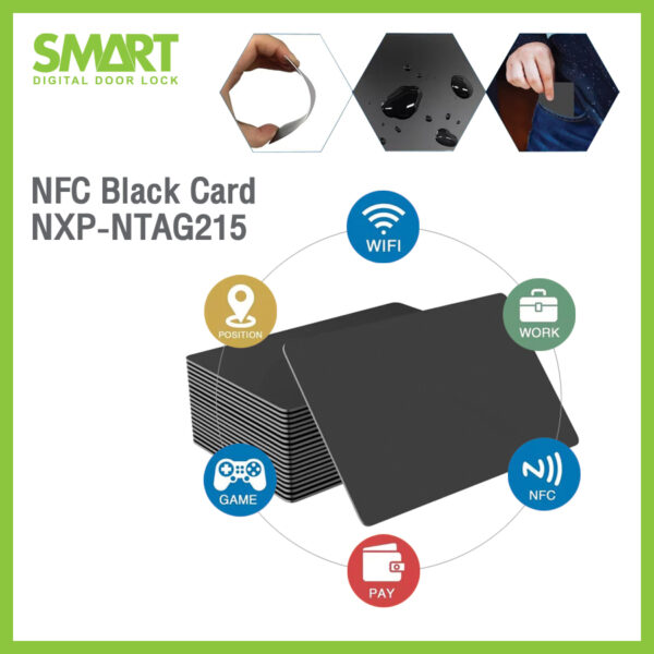 Smart NFC Black Card NXP-NTAG215 – smart digital doorlock