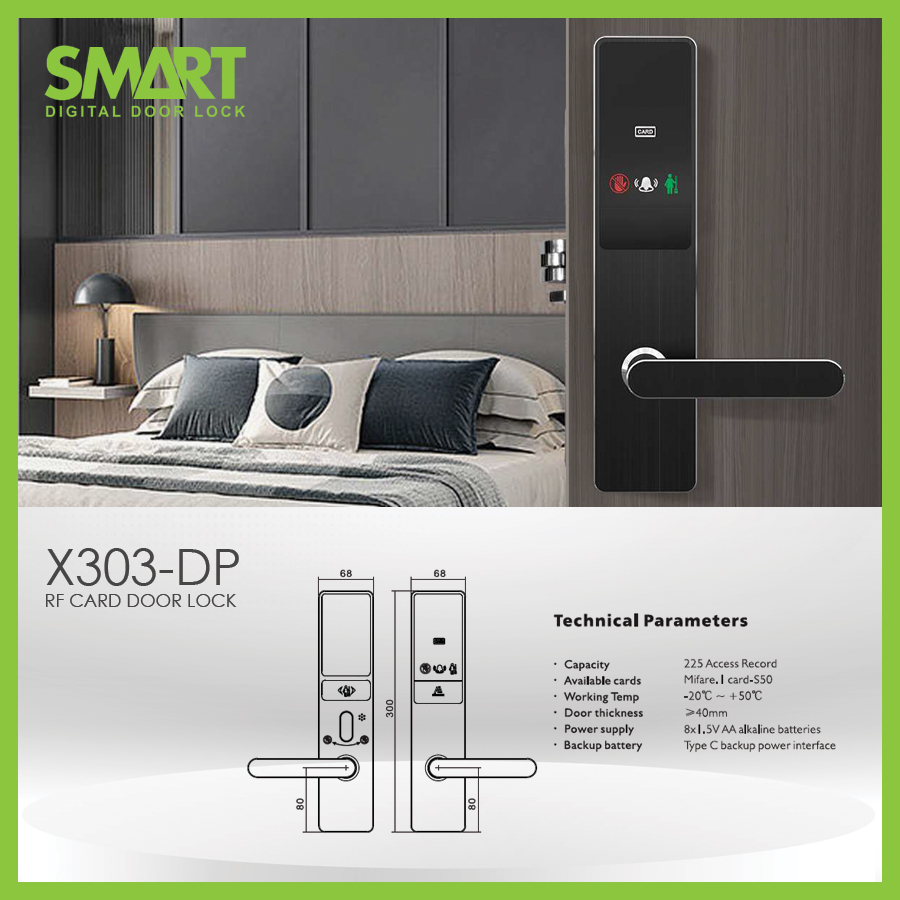 Smart Digital Hotel Lock รุ่น AH303DP - Image 6