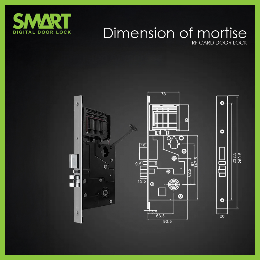 Smart Digital Hotel Lock รุ่น AH303DP - Image 7