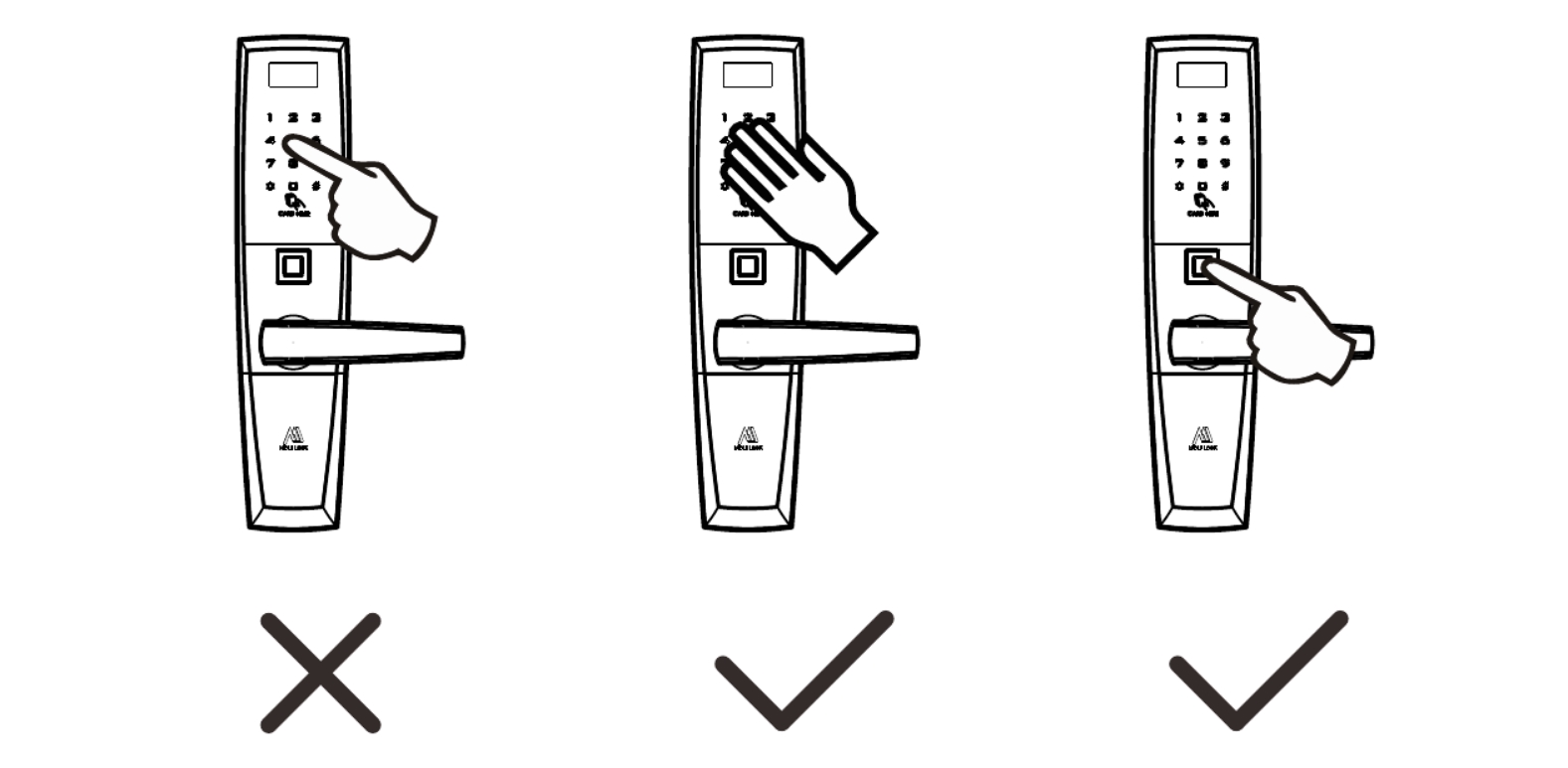 วิธีปลุกหน้าจอ Moli Lock โดยใช้ฝ่ามือหรือพื้นที่สัมผัสกว้าง
